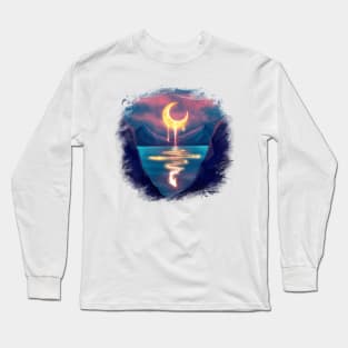 Melting moon Long Sleeve T-Shirt